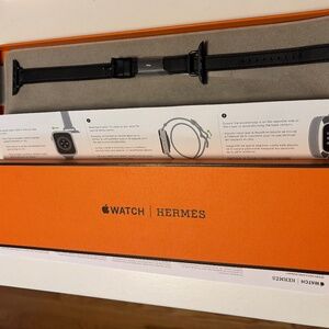 Apple Watch Hermès Double Tour 41 mm Noir Attelage Band